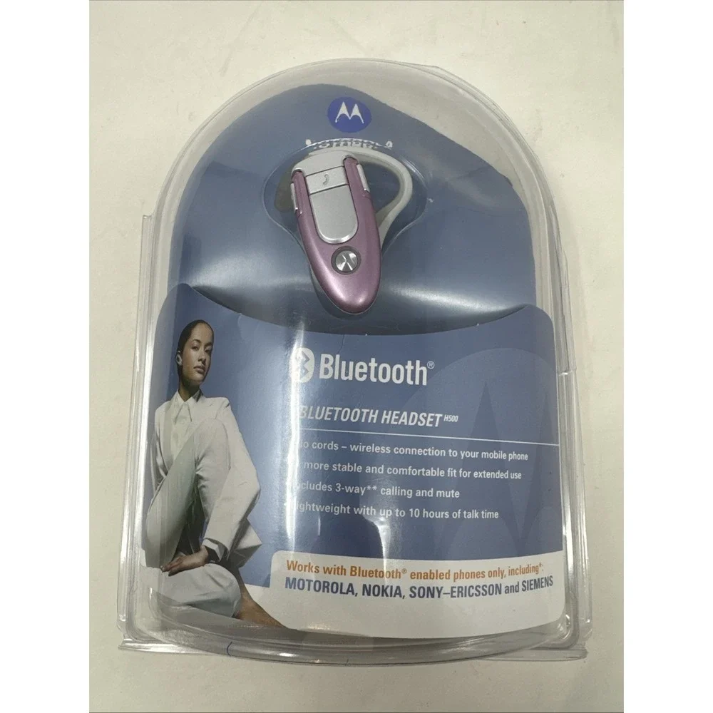 Motorola H505 Bluetooth Wireless‎ Hands free Headset PINK BRAND NEW Open Box